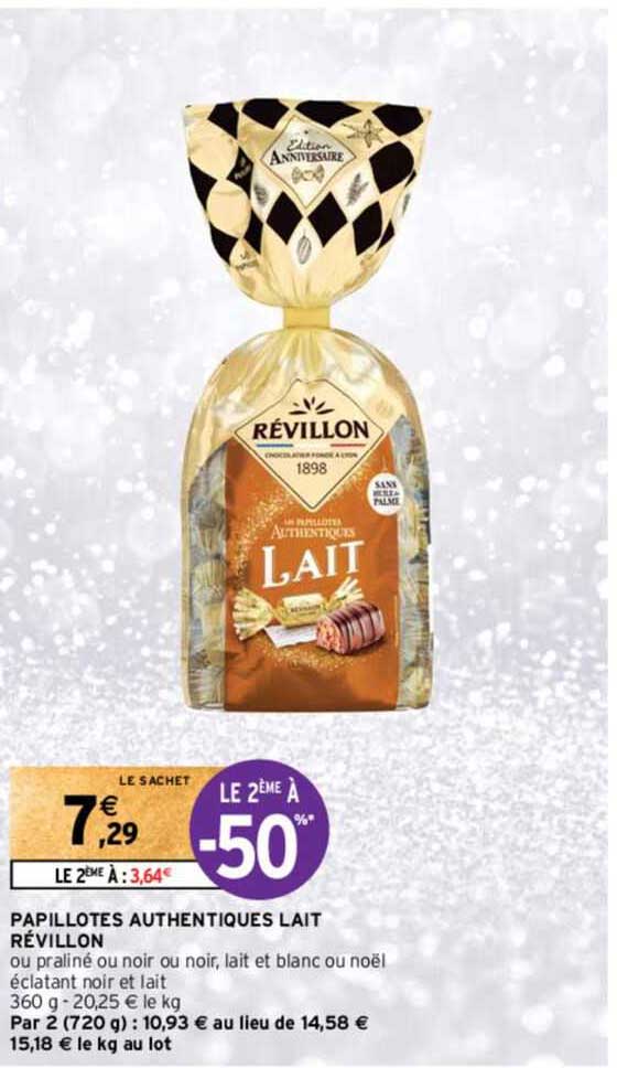 papillotes authentiques lait révillon