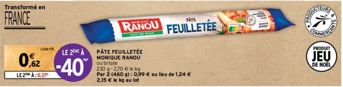 pâte feuilletée monique ranou