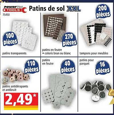 patins de sol xxl powertec tools