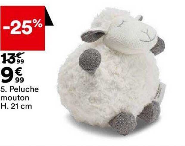 peluche mouton h. 21 cm