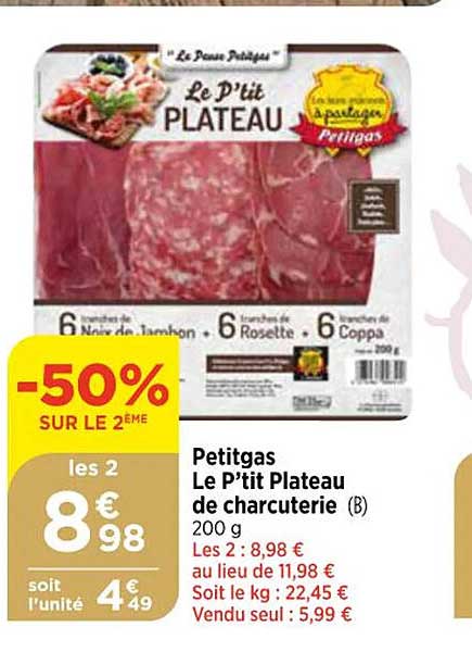Petitgas Le P'tit Plateau De Charcuterie