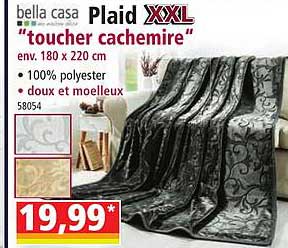 plaid xxl "toucher cachemire" bella casa