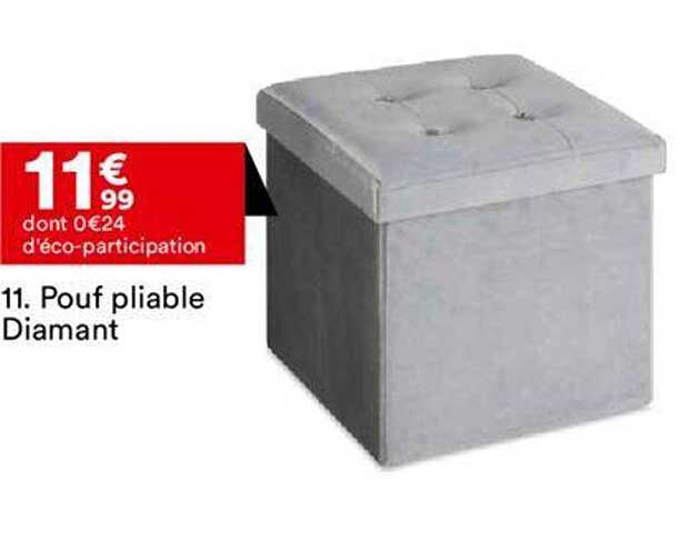Pouf Pliable Diamant