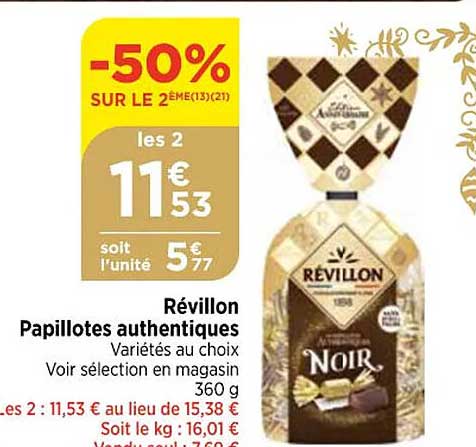révillon  papillotes authentiques