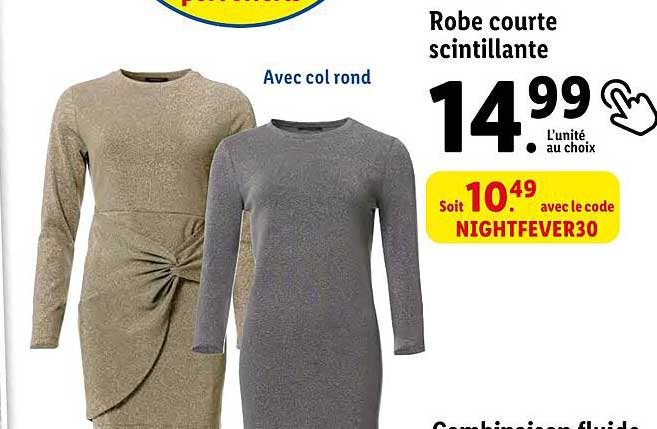 robe courte scintillante