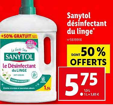 Sanytol Désinfectant Du Linge