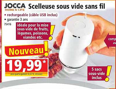 scelleuse sous vide sans fil jocca home & life