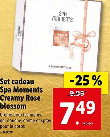 set cadeau spa moments creamy rose blossom