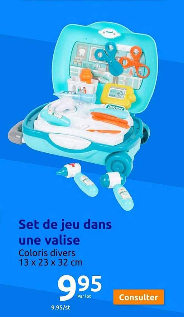 set de jeu dans une valise