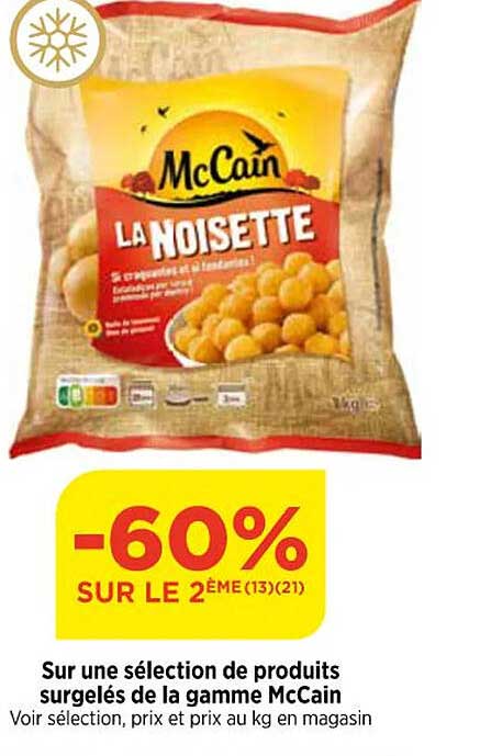 Sur Une Sélection De Produits Surgelés De La Gamme Mccain