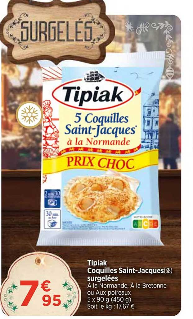 tipiak coquilles saint-jacques surgelées