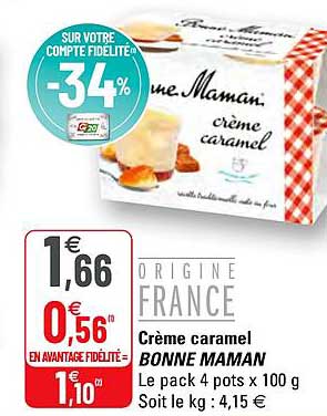 crème caramel bonne maman