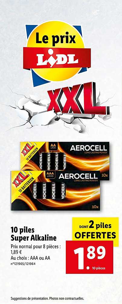 10 piles super alkaline aerocell