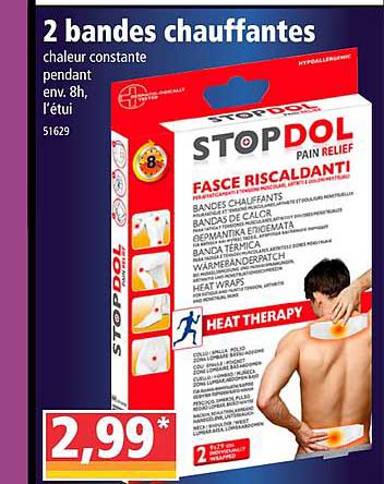 2 Bandes Chauffantes Stop Dol