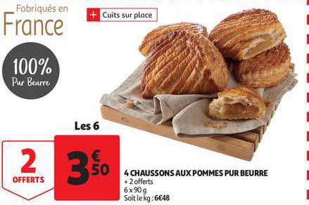 4 Chaussons Aux Pommes Pur Beurre