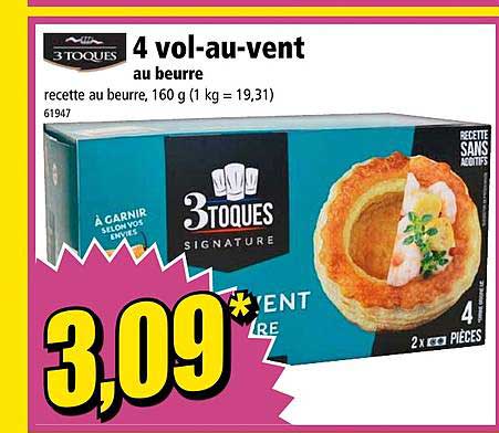 4 vol-au-vent 3 toques
