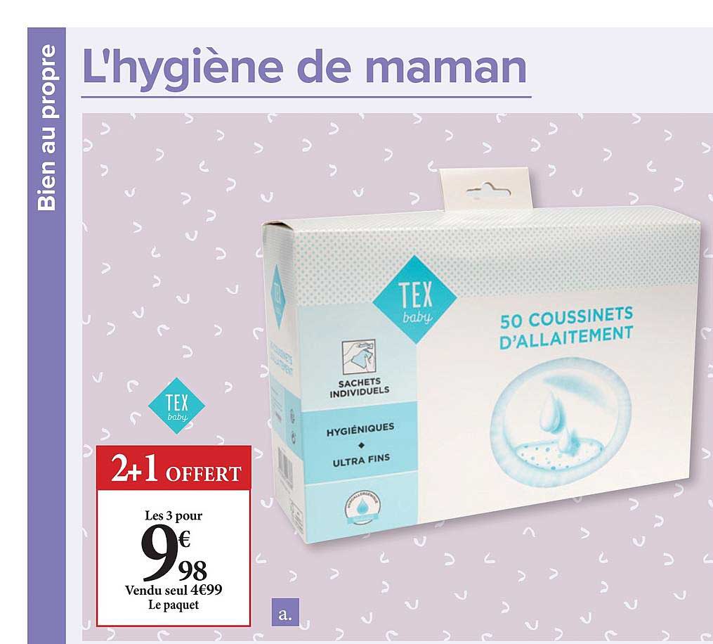 50 coussinets d'allaitement tex baby