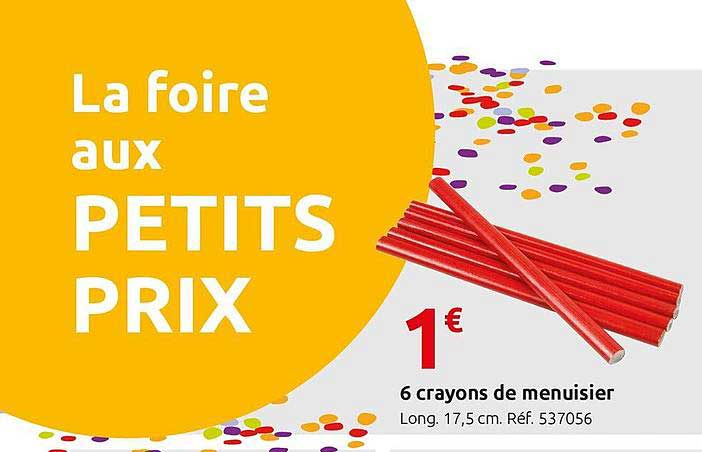 6 crayons de menuisier