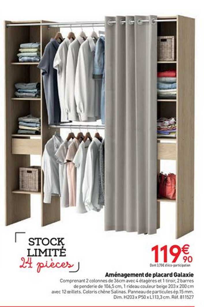 aménagement de placard galaxie