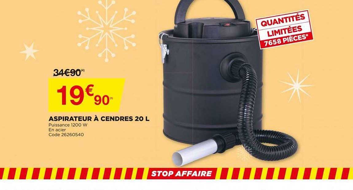 aspirateur à cendres 20 l