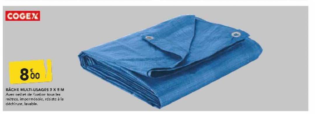 bâche multi-usages 3 x 5 m cogex