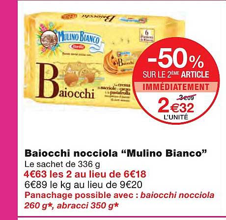 baiocchi nocciola "mulino bianco"
