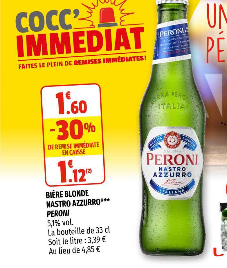 bière blonde nastro azzurro peroni