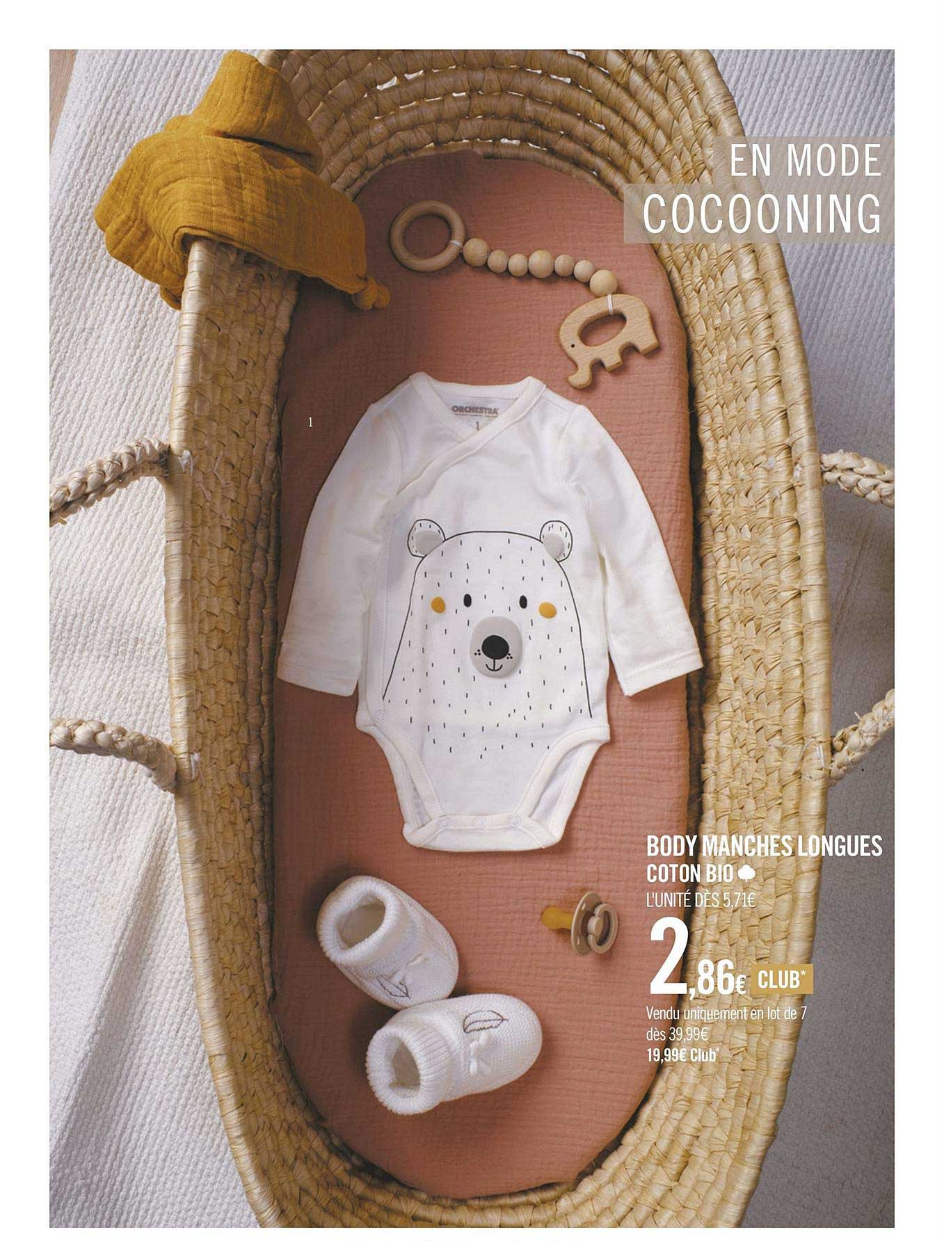 body manches longues coton bio