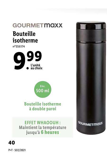bouteille isotherme gourmet maxx