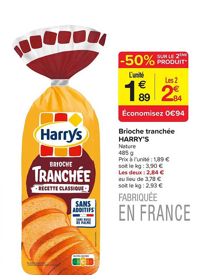 Brioche Tranchée Harry's