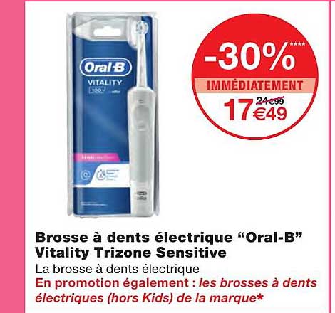 brosse à dents électrique "oral-b" vitality trizone sensitive