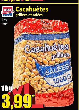 cacahuètes grillées et salées xox