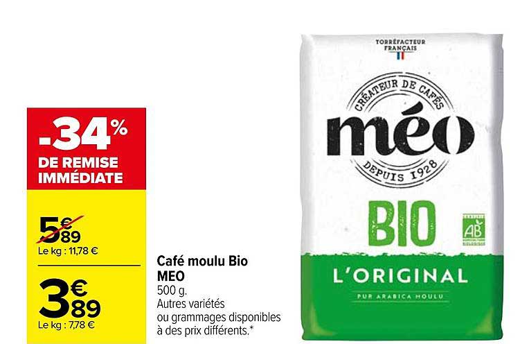 Café Moulu Bio Méo