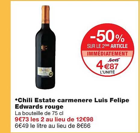 chili estate carmenere luis felipe edwards rouge