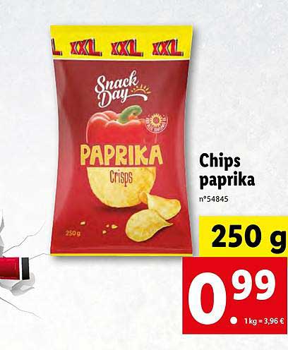 chips paprika snack day