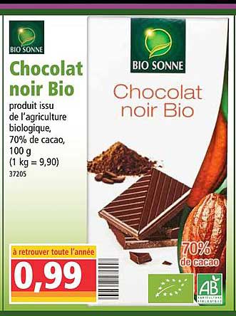 chocolat noir bio bio sonne