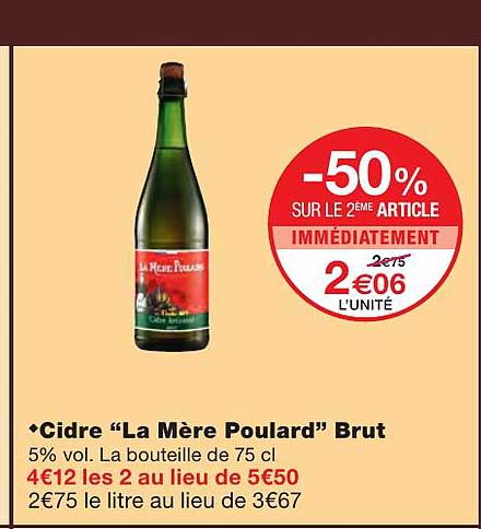 cidre "la mère poulard" brut