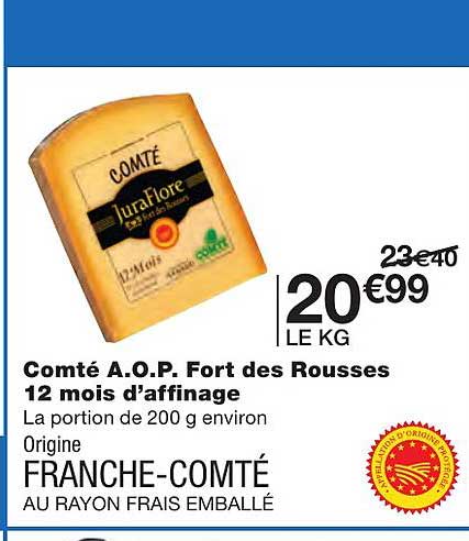 comté a.o.p. fort des rousses 12 mois d'affinage