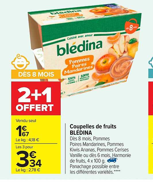 Coupelles De Fruits Blédina