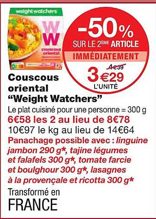 couscous oriental "weight watchers"