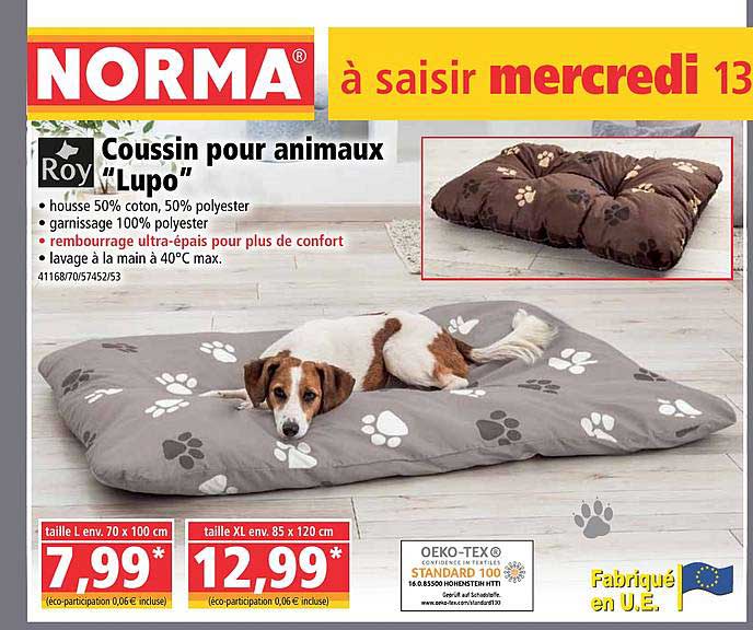coussin pour animaux "lupo" roy