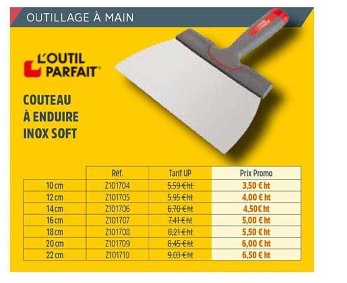 couteau à enduire inox soft l'outil parfait