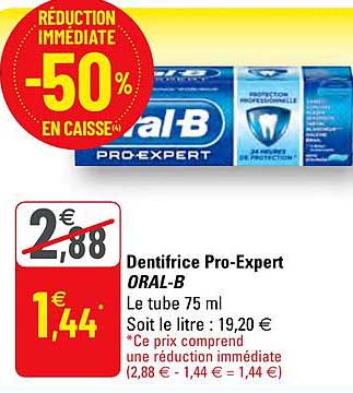 dentifrice pro-expert oral-b