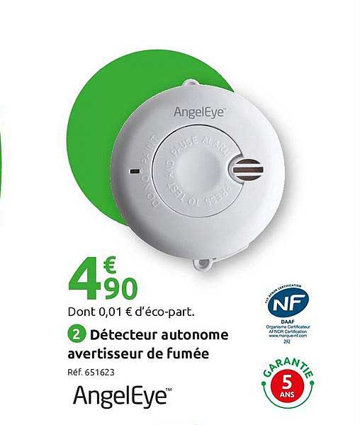détecteur autonome avertisseur de fumée angeleye