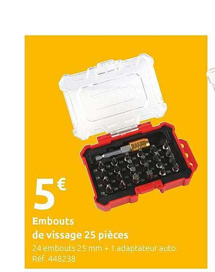 embouts de vissage 25 pièces