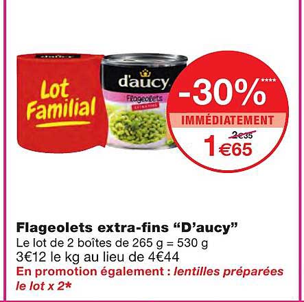 flageolets extra-fins "d'aucy"