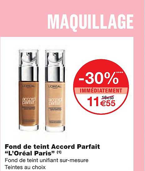 fond de teint accord parfait "l'oréal paris"