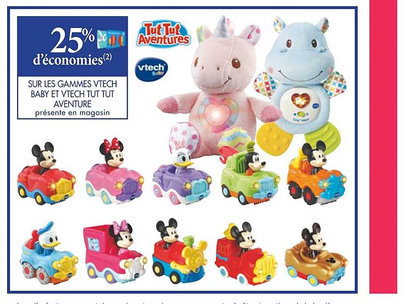 gammes vtech  baby et vtech tut tut aventure