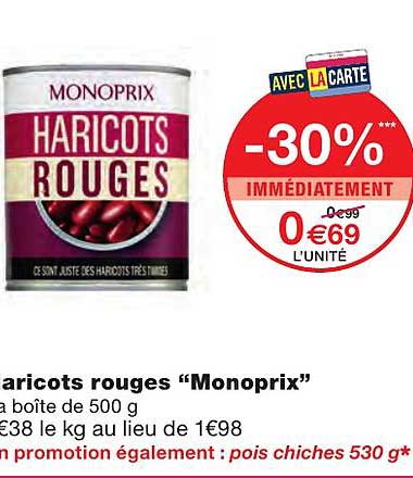 Haricots Rouges "monoprix"