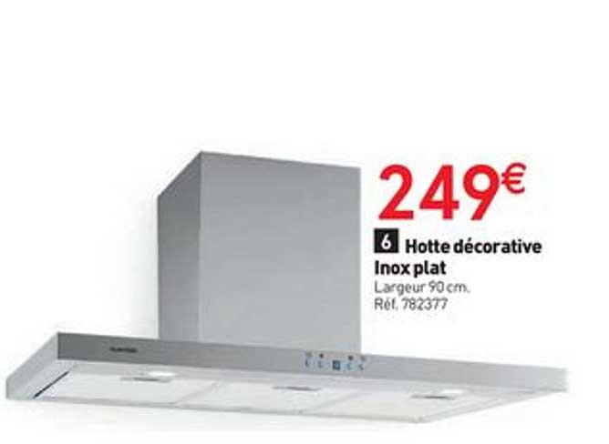 hotte décorative inox plat